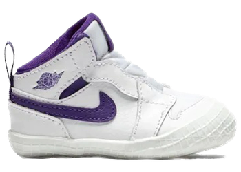 Jordan 1 Crib Bootie White Court Purple (I) for sale