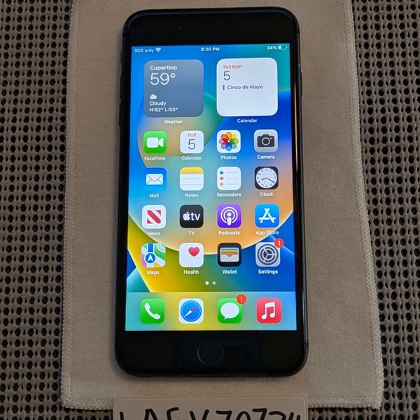 Apple iPhone 8 Plus - Unlocked, 256 GB, Gray, A1864