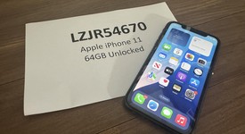 Fair
													Apple iPhone 11 - Unlocked, Black, 64 GB, A2111, photo 1 of 6