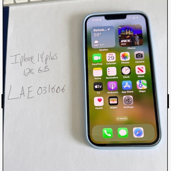 Apple iPhone 14 Plus - Unlocked, 128 GB, Blue, A2632