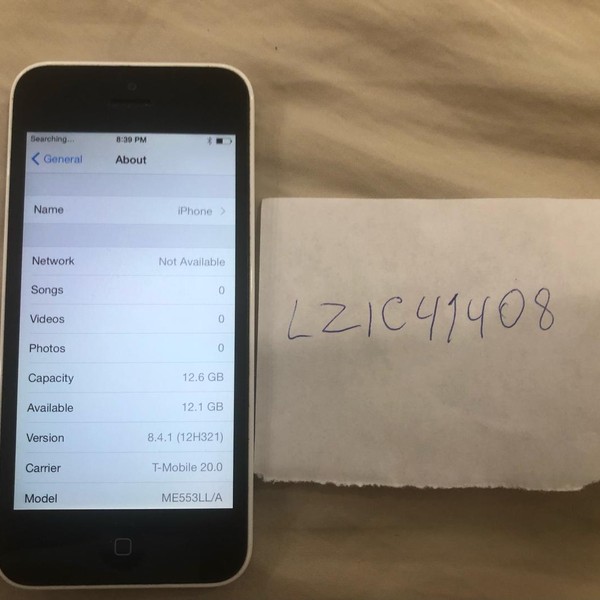 Apple iPhone 5C - Unlocked, 16 GB, White, A1532, GSM