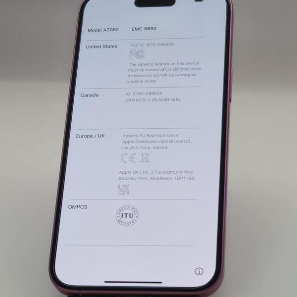 Apple iPhone 16 Plus - Unlocked, 128 GB, Pink, A3082