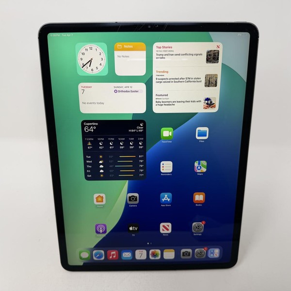 Apple iPad Pro 12.9 inch 4th Gen 2020 - Unlocked, 256 GB, Gray, A2069