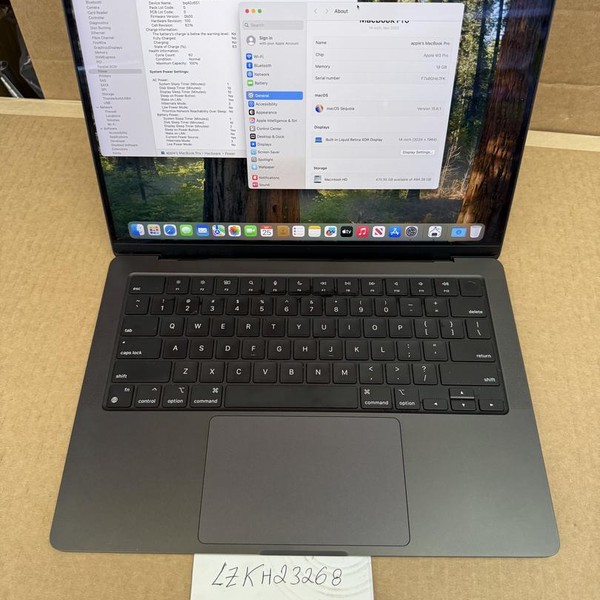 MacBook Pro Late 2023 (M3) - 14 inch - 512 GB, Black, 18 GB, Apple M3 Pro 11-core, 14-core GPU