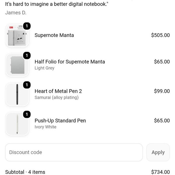 Supernote A5 X2 Manta - 32 GB, White