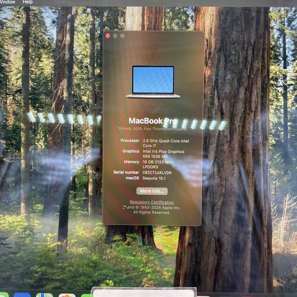 MacBook Pro 2018 (With Touch Bar) - 13 inch - 256 GB, Silver, 16 GB, Intel Core i7