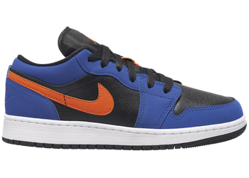 Jordan 1 Low Black Blue Orange (GS) for sale