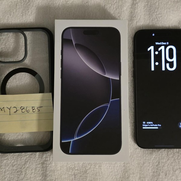 Apple iPhone 16 Pro Max - Unlocked, 256 GB, Black, A3084