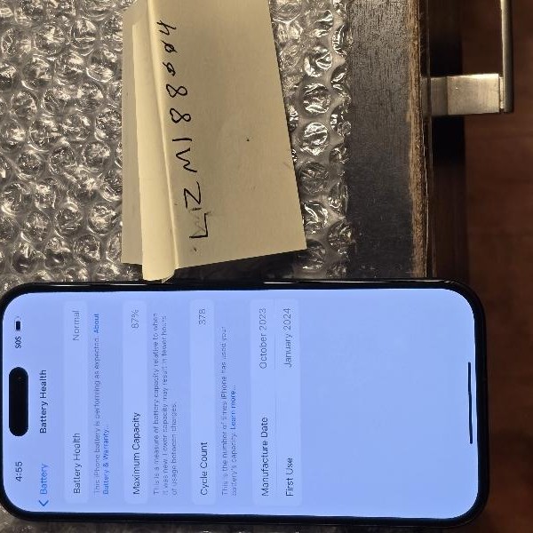 Apple iPhone 15 - Unlocked, 128 GB, Black, A2846