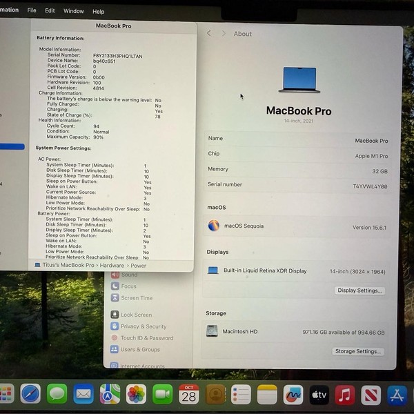 MacBook Pro 2021 - 14 inch - 1 TB, Gray, 32 GB, Apple M1 Pro 8-core