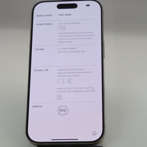 Apple iPhone 16 Pro - Verizon, 256 GB, Natural, A3083