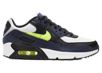 Nike Air Max 90 Leather Midnight Navy Volt (GS) for sale