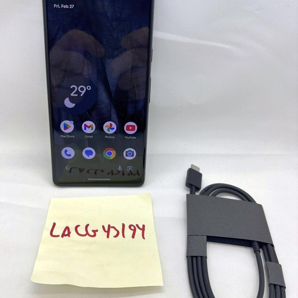 Google Pixel 7 - Unlocked, 128 GB, Obsidian, 8 GB, GVU6C, Sub-6 5G