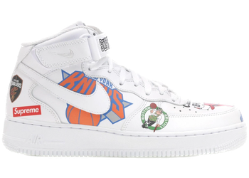 Nike Air Force 1 Mid Supreme NBA White for sale