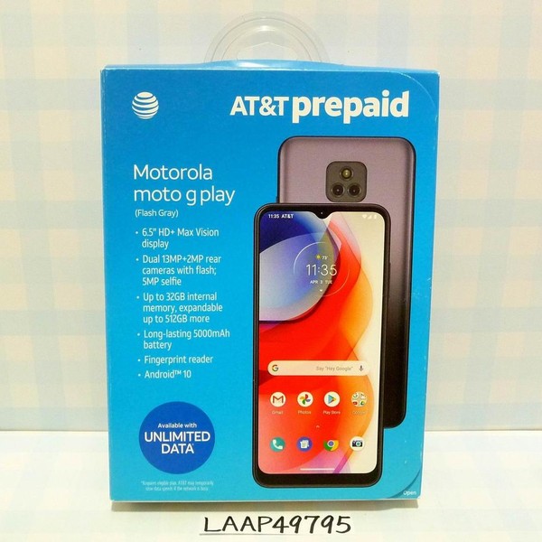 Moto G Play (2021) - AT&T, 32 GB, Gray, 3 GB