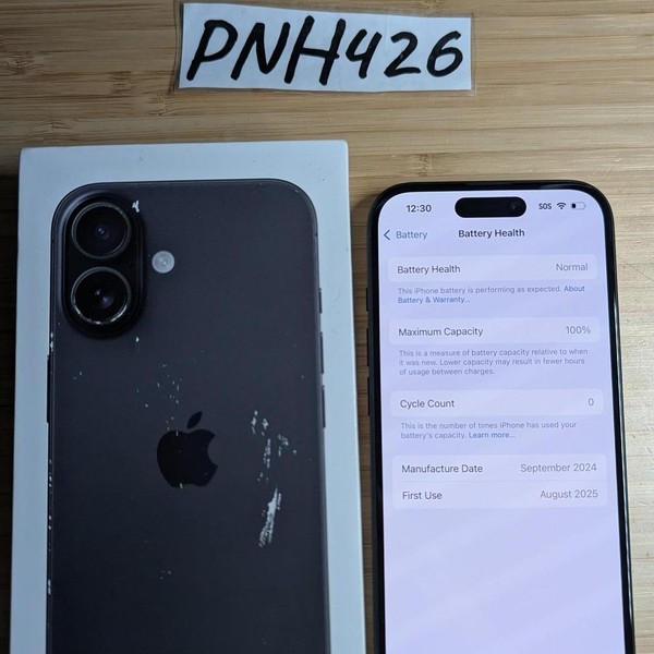 Apple iPhone 16 - Unlocked, 128 GB, Black, A3081