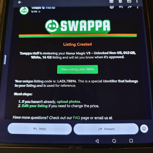 Honor Magic V5 - Unlocked Non-US, 512 GB, White, 16 GB