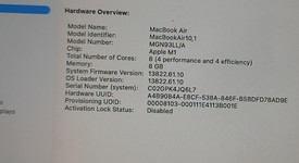 Good
													MacBook Air 2020 - 13" - Apple M1, Silver, 256 GB, 8 GB, photo 4 of 9