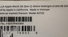 Mint
													Apple Watch SE 2nd Gen 40mm - Midnight, A2722 - GPS, Aluminum, photo 4 of 4