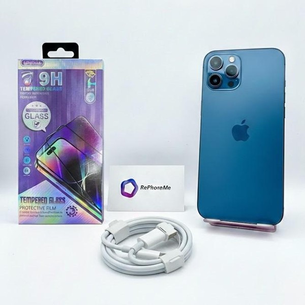 Apple iPhone 12 Pro Max - Unlocked, 128 GB, Pacific Blue, A2342