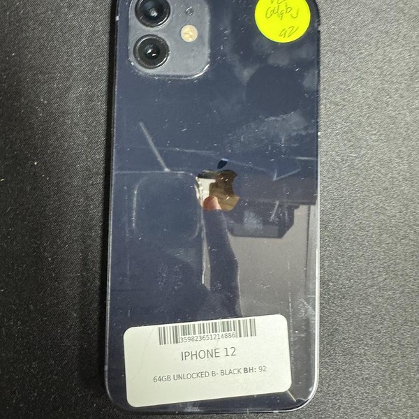Apple iPhone 12 - Unlocked, 64 GB, Black, A2172