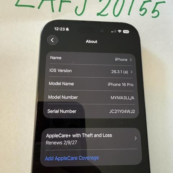 Apple iPhone 16 Pro - Unlocked, 128 GB, White, A3083