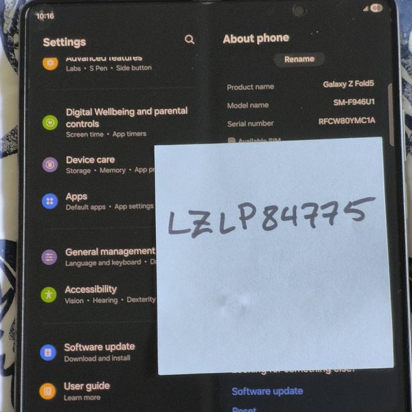 Samsung Galaxy Z Fold5 - Unlocked, 256 GB, Blue, 12 GB, SM-F946U1