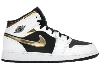 Jordan 1 Mid White Gold Black (GS) for sale