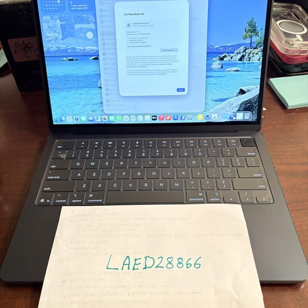 MacBook Air 2025 (M4) - 13 inch - 256 GB, Midnight, 16 GB, Apple M4