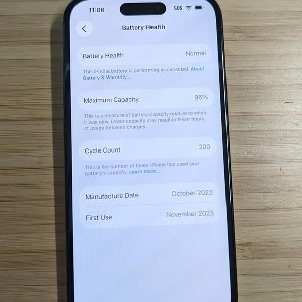 Apple iPhone 15 - Unlocked, 128 GB, Black, A2846