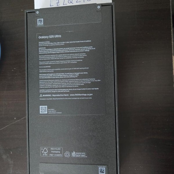 Samsung Galaxy S25 Ultra - Unlocked, 512 GB, Jetblack, 12 GB, SM-S938U1