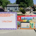 New Nintendo Switch - 32 GB, Green & Blue, Animal Crossing: New Horizons