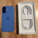 Mint Apple iPhone 16 - Unlocked, 128 GB, Ultramarine, A3081