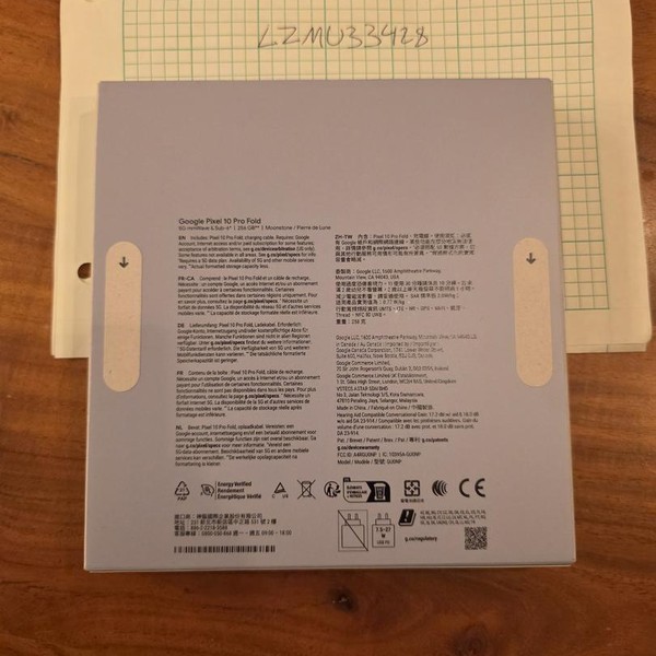 Google Pixel 10 Pro Fold - Unlocked, 256 GB, Moonstone, GU0NP