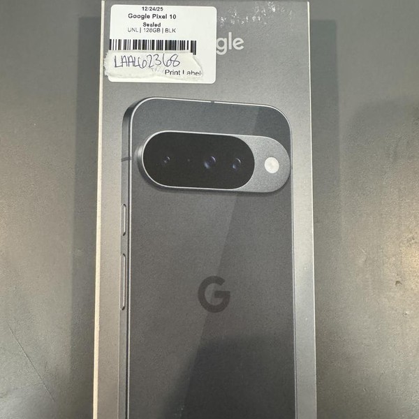 Google Pixel 10 - Unlocked, 128 GB, Obsidian, GLBW0