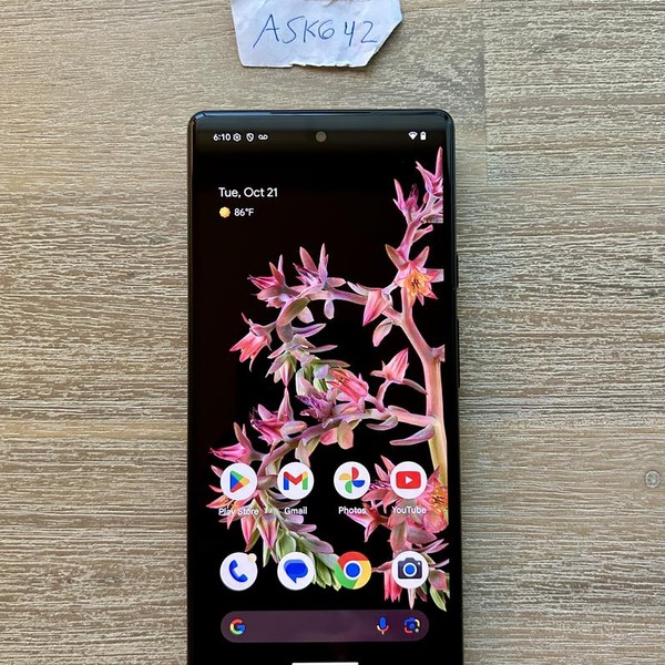 Google Pixel 6 - AT&T, 128 GB, Black, 8 GB, G9S9B, mmWave