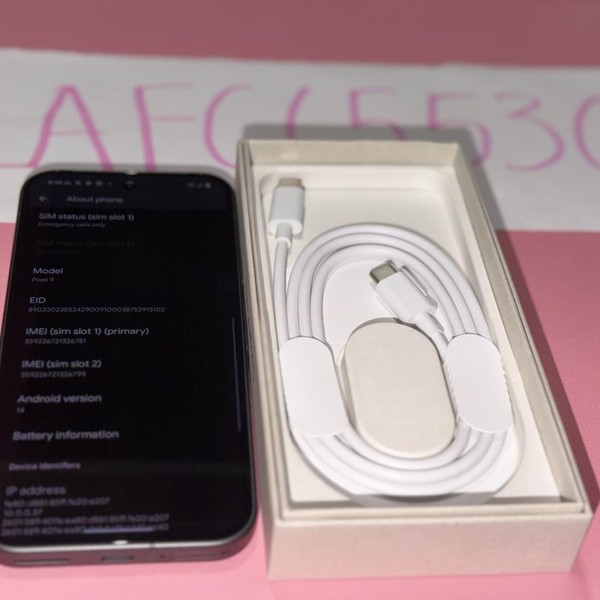 Google Pixel 9 - T-Mobile, 128 GB, Obsidian, 12 GB, G2YBB