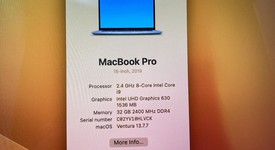 Good
													MacBook Pro 2019 - 15" - I9, Gray, 1 TB, 32 GB, photo 2 of 14