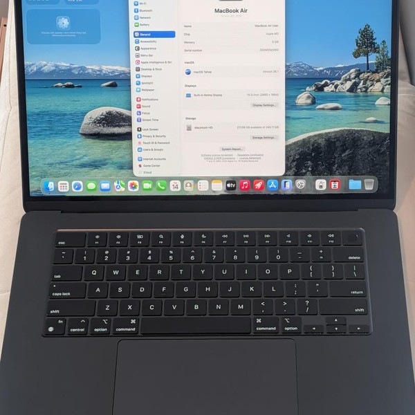 MacBook Air 2024 (M3) - 15 inch - 256 GB, Midnight, 8 GB, Apple M3, 10-core GPU