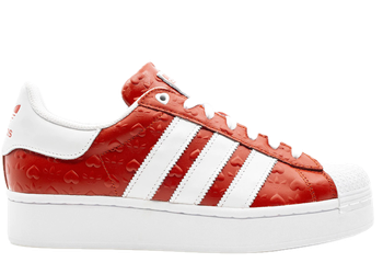 adidas Superstar Bold Heart Embossed Scarlet (Women's) for sale