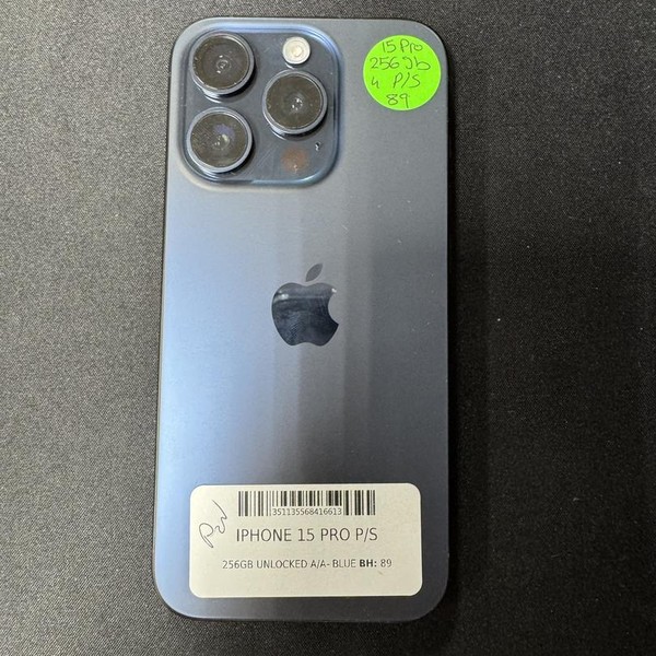 Apple iPhone 15 Pro - Unlocked Non-US, 256 GB, Blue, A3101