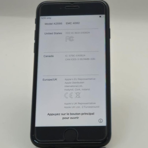 Apple iPhone SE 3rd Gen 2022 - Unlocked, 64 GB, Midnight, A2595