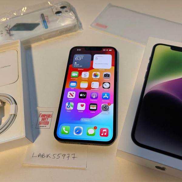 Apple iPhone 14 - Unlocked, 128 GB, Midnight, A2649