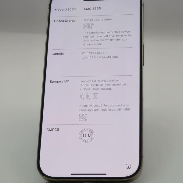 Apple iPhone 16 Pro - Unlocked, 256 GB, Natural, A3083