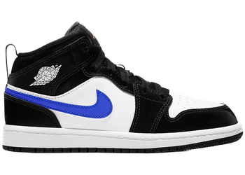 Jordan 1 Mid Black Racer Blue White (PS) for sale