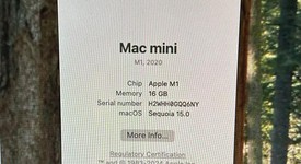 Good
													Mac mini 2020 - Apple M1, Silver, 256 GB, 16 GB, photo 6 of 6