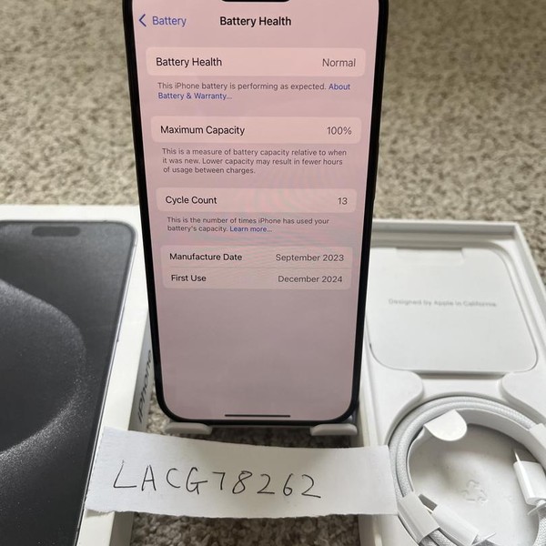 Apple iPhone 15 Pro - Unlocked, 128 GB, Black, A2848