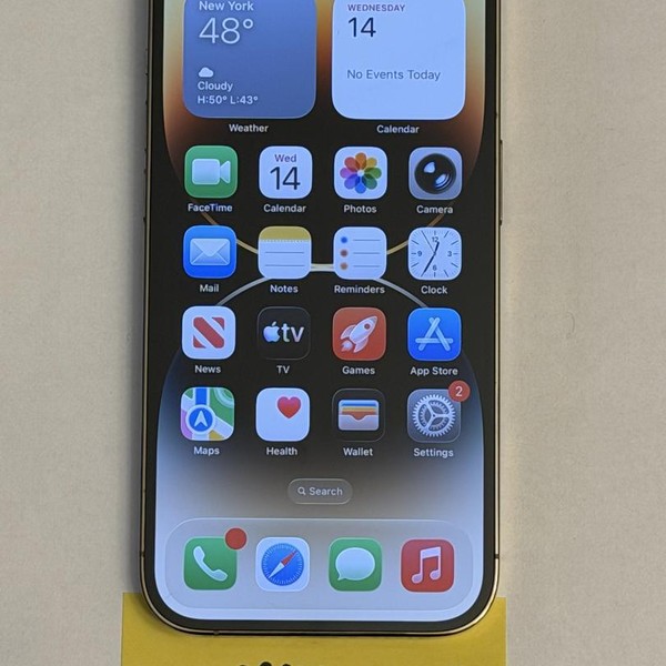 Apple iPhone 14 Pro - Unlocked, 128 GB, Gold, A2650