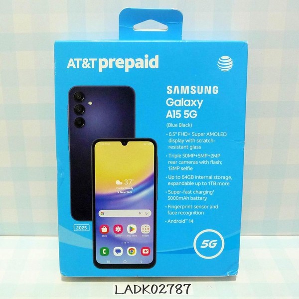 Samsung Galaxy A15 5G - AT&T, 64 GB, Black & Blue, 4 GB