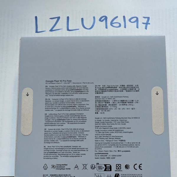 Google Pixel 10 Pro Fold - Unlocked, 256 GB, Moonstone, GU0NP
